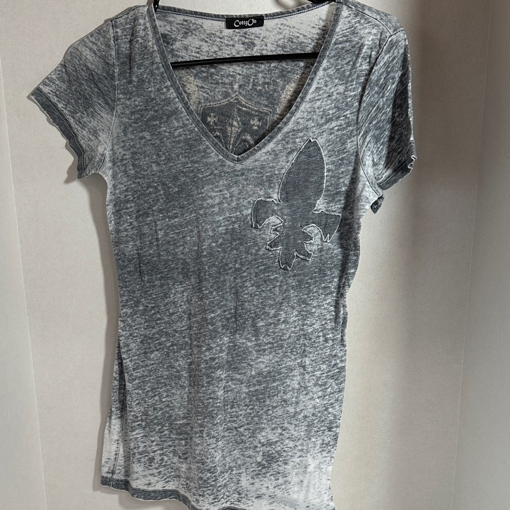 Cottyon gray y2k burnout tee shirt size medium
